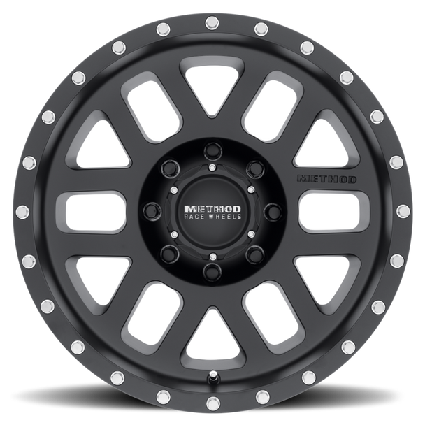 Method MR306 Mesh 18x9 -12mm Offset 8x6.5 130.81mm CB Matte Black Wheel MR30689080512N