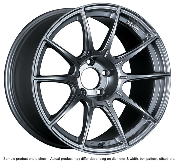 SSR GTX01 18x10.5 5x114.3 15mm Offset Dark Silver Wheel Evo X / G35 / 350z / 370z XA18105+1505GDK