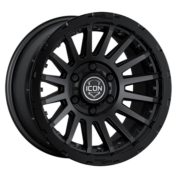 ICON Recon Pro 17x8.5 6x5.5 0mm Offset 4.75in BS 106.1mm Bore Satin Black Wheel 23617858347SB