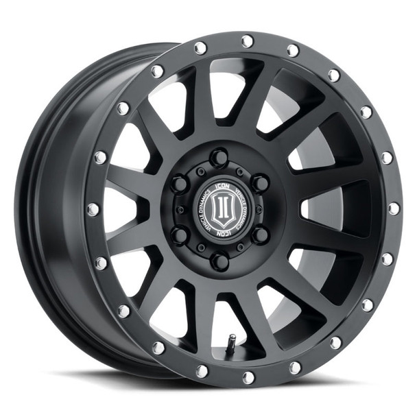 ICON Compression 17x8.5 6x135 6mm Offset 5in BS 87.1mm Bore Satin Black Wheel 2017856350SB