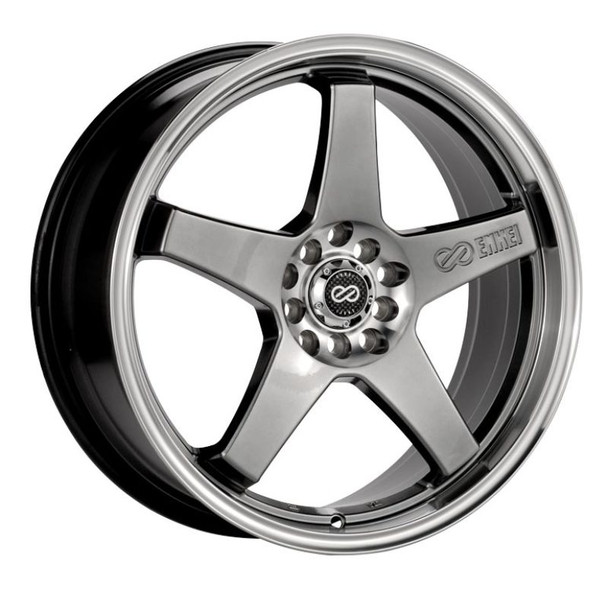 Enkei EV5 18x7.5 5x100/114.3 45mm Offset Hyper Black Wheel 446-875-0245HB