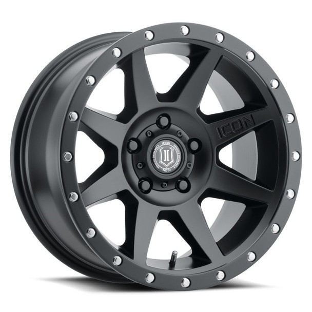 ICON Rebound 17x8.5 5x5.5 0mm Offset 4.75in BS Satin Black Wheel 1817858547SB