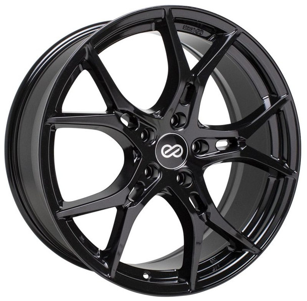Enkei Vulcan 18X8.0 45mm Offset 5x114.3 Bolt 72.6mm Bore Gloss Black Wheel 517-880-6545BK