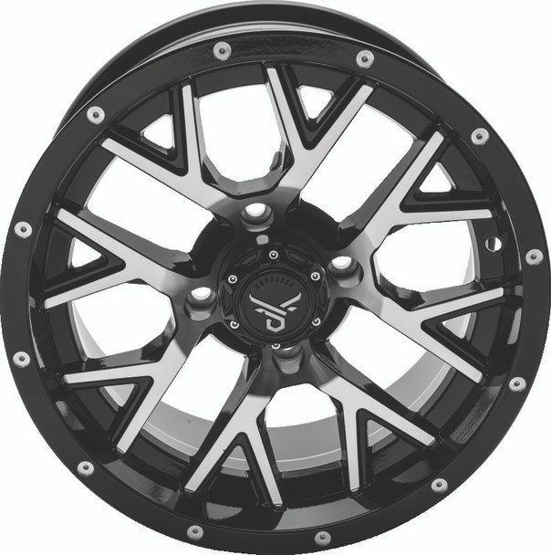 QuadBoss Barbwire 14X7 - 5+2 - 4/110 - Black Machined 608572