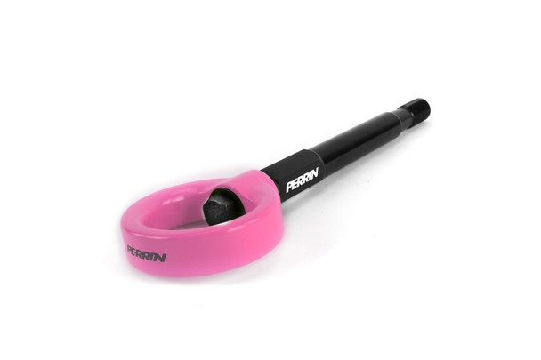 Perrin 2022 Subaru WRX / 18-21 Crosstrek / 14-21 Forester Tow Hook Kit (Front) - Hyper Pink PSP-BDY-237HP