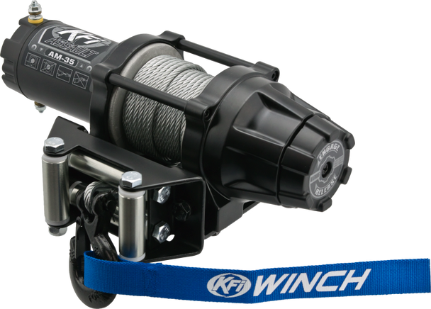 KFI Assault Series Winch 3500 lbs. - Metal Cable AM-35