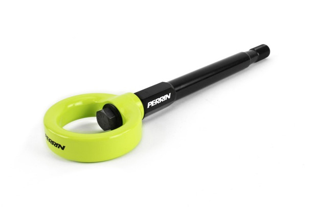 Perrin 08-14 Subaru WRX/STI Tow Hook Kit (Front) - Neon Yellow PSP-BDY-231NY
