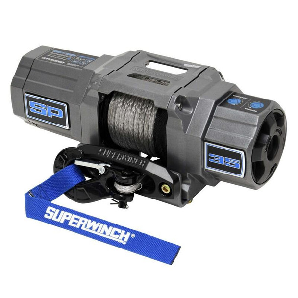 Superwinch 3500 LBS 12V DC 7/32in x 40ft Synthetic Rope Hawse Fairlead SP 35SR Winch 1135250