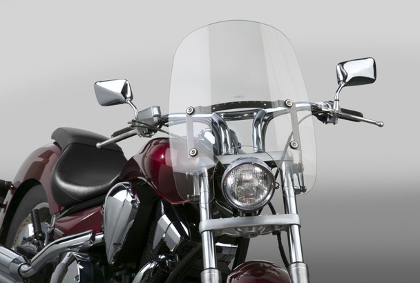 National Cycle 01-16 Hon/ 15+ Ind/ 05-09 Suz/ 10-18 Tri/ 03-15 Vic Spartan Windshield 19 in-Clear N21203