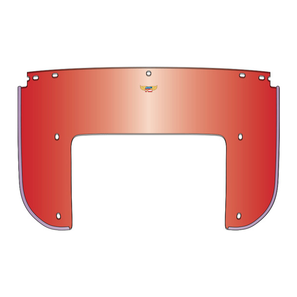 National Cycle Heritage Bottom Replacement Beaded Windshield 5 Bolt - Red 22001