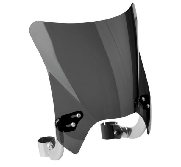 National Cycle Fits 44-51 mm. O.D. Mohawk Chrome Hardware/Curve Bracket/Windshield - Dark Tint N2841-001