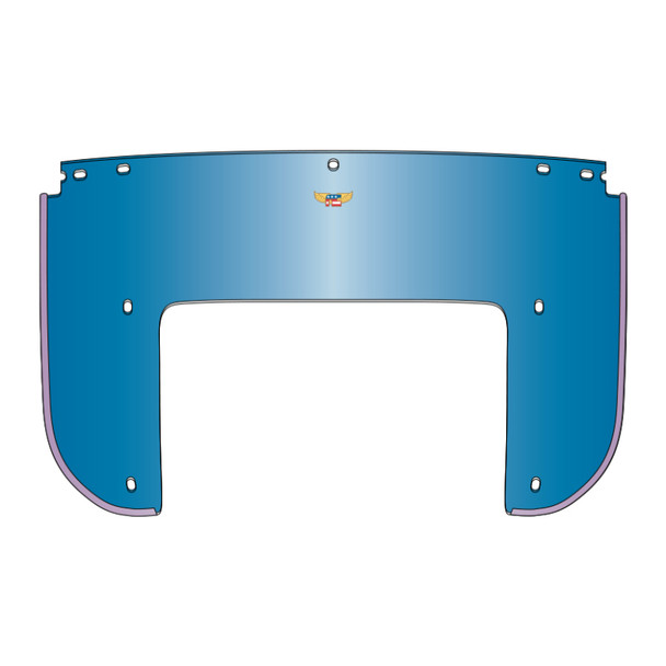 National Cycle Heritage Bottom Replacement Beaded Windshield 5 Bolt - Blue 22002