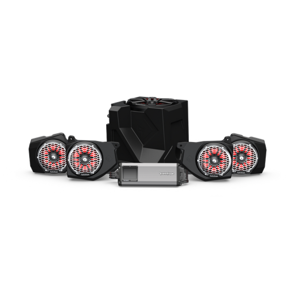 Rockford Fosgate Polaris Ranger Stage-6 Audio System for Ride Command (Gen-2) RNGR18RC-STG6