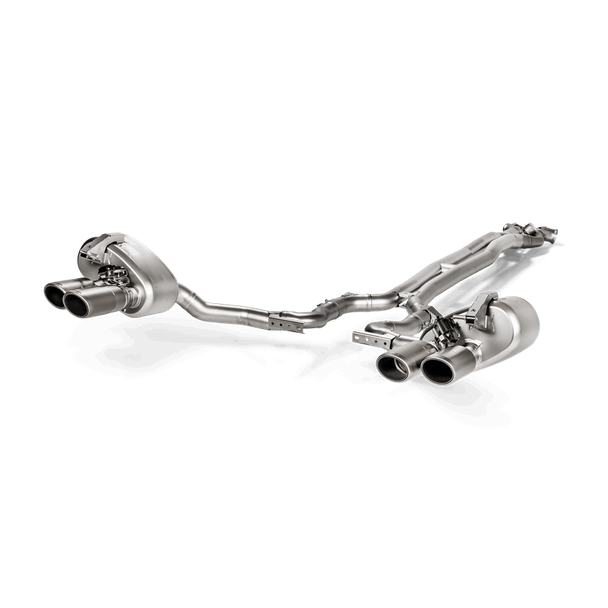 Akrapovic 17-18 Porsche Panamera Turbo Evolution Line Cat Back (Titanium) w/Carbon Tail Pipe Set S-PO/TI/9H-48