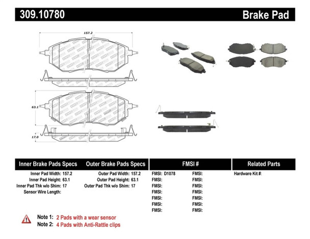 Sport Axle Pack, Drilled & Slotted, Front 978.47024F
