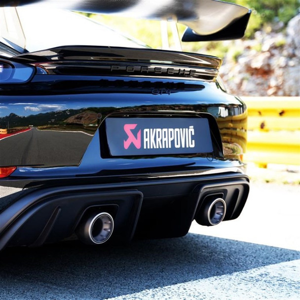 Akrapovic 2020+ Porsche Cayman GT4 (718) Slip-On Line (Option 2) w/Titanium Tips S-PO/TI/18/1-TP