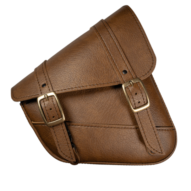 Willie & Max HD Sportsters, Custom Hard Tails Brass Monkey Swingarm Bag Dual Shock - Warm Brown 59773-08