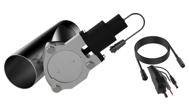 QTP Single 3.5in Electric Valve / Wiring / 1 Toggle Switch / 1 3.5in SS Exhaust Cutout QTEC35CP