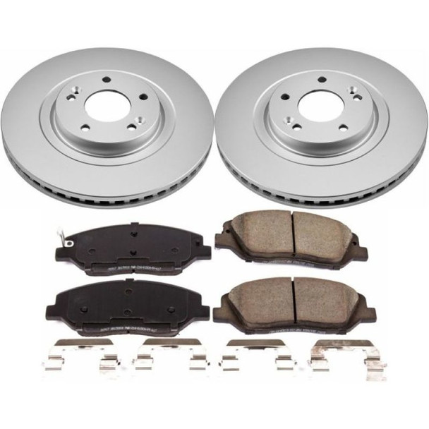 Power Stop 17-18 Hyundai Santa Fe Front & Rear Z17 Evolution Geomet Coated Brake Kit CRK7514
