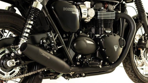 Remus 2018 Triumph Bonneville T 120 Bonneville (Euro 4) Tapered Black Slip On - Left & Right Side 007702 918018LR