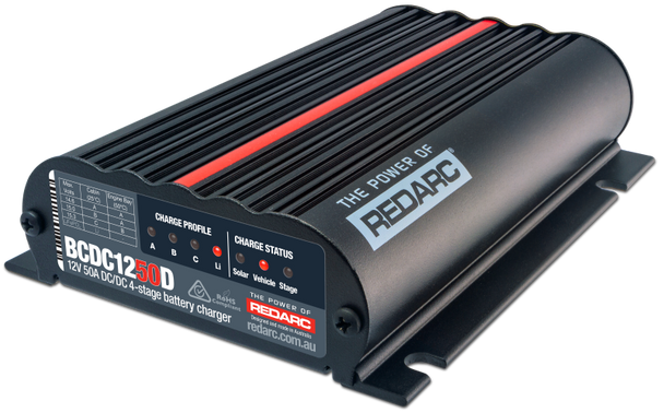 REDARC DC/DC 4-Stage In-Vehicle Battery Charger - 12V 50A BCDC1250D