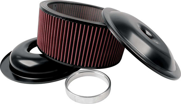 Allstar Performance Lw 14In A/C Kit Black 6In Washable Element All25927 Allstar Performance Lw 14In A/C Kit Black 6In Washable Element All25927