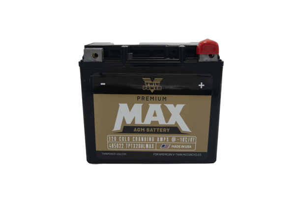 Twin Power GYZ-20HL Premium MAX Battery Replaces H-D 65989-97A Made in USA 320 CCA 485022
