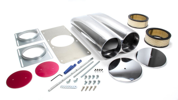 Racing Power Co-Packaged Polished Aluminum Hood Scoop R5236