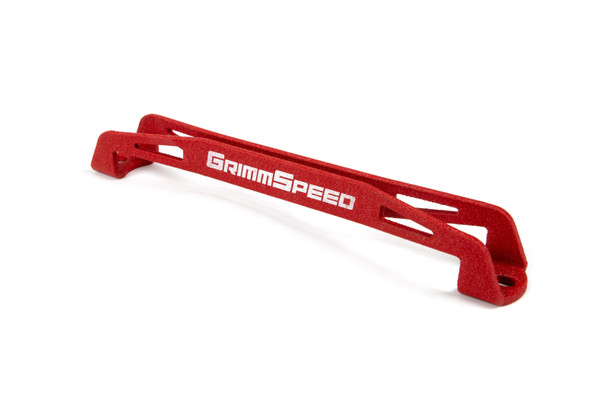GrimmSpeed 08-18 Subaru WRX/STI Lightweight Battery Tie Down - Red 121033
