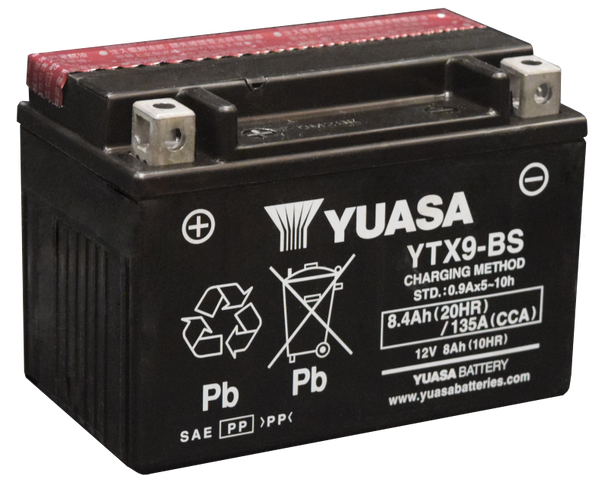 Yuasa YTX9-BS Maintenance Free AGM 12-Volt Battery w/Bottle YUAM329BSIND
