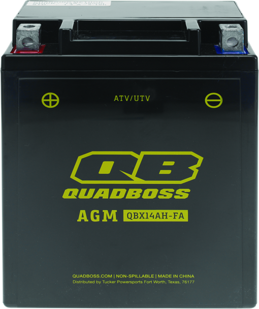QuadBoss Maintenance-Free AGM Battery QBX14AH-FA 401384