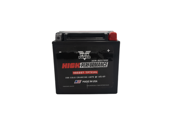 Twin Power YTX-14L High Performance Battery Replaces H-D 65958-04 Made in USA 200 CCA 485007