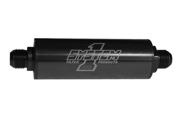 System One Inline Fuel Filter - #8 Billet - Black 202-202408B
