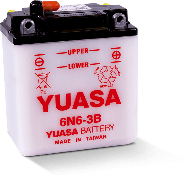 Yuasa 6N6-3B Conventional 6-Volt Battery YUAM2660B