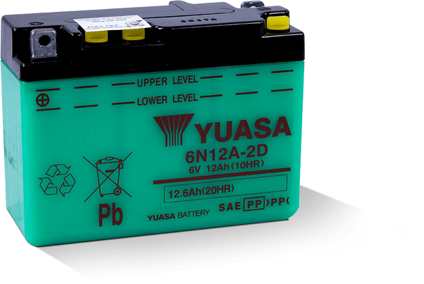 Yuasa 6N12A-2D Conventional 6-Volt Battery YUAM2612D