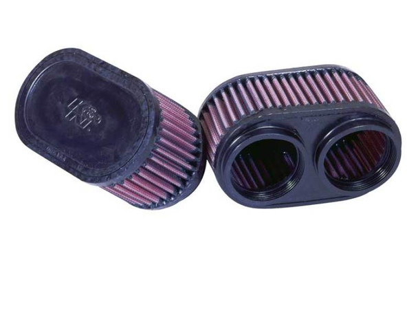 K&N Filter Universal Filter 2 3/4 inch Dual Flange GSXR Oval (2/Box) RU-2922