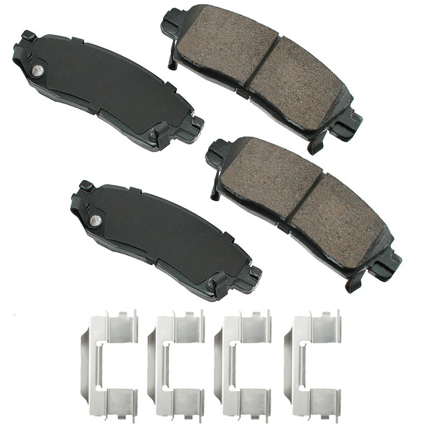 Akebono Brake Corporation Proact Ultra-Premium Bra Ke Pads - Rear Act883