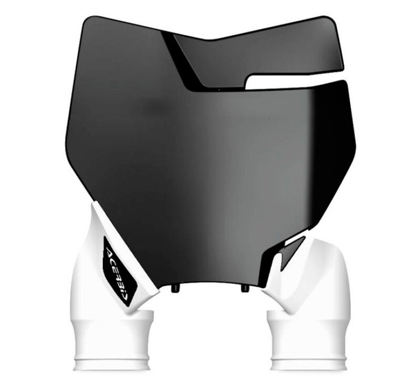 Acerbis 16-18 KTM SX125/150/SX-F/XC-F/ 17-18 SX250/XC Raptor Front Number Plate - Black/White 2527421007