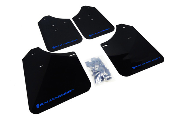 Rally Armor 02-07 Subaru WRX/STI/RS/2.5i (Wagons Req. Mod.) Black UR Mud Flap w/Blue Logo MF1-UR-BLK/BL