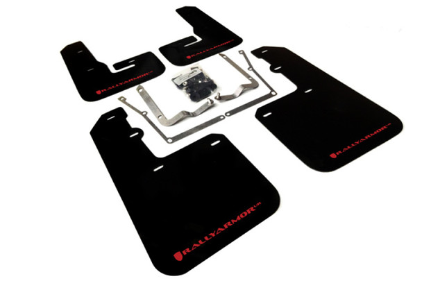 Rally Armor 15-18 VW Jetta Black UR Mud Flap w/Red Logo MF42-UR-BLK/RD