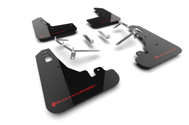 Rally Armor 22-24 Subaru BRZ / Toyota GR86 Black UR Mud Flap w/Red Logo MF99-UR-BLK-RD
