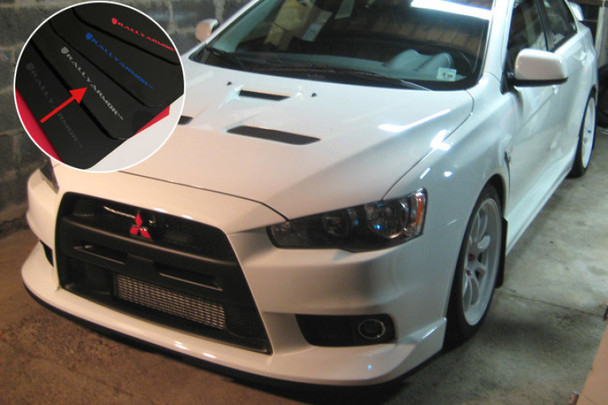 Rally Armor 08-17 Mitsubishi EVO X Black UR Mud Flap w/ Silver Logo MF10-UR-BLK/SIL