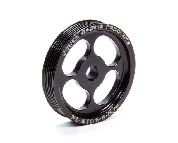 Jones Racing Products P/S Pulley 6 Groove Serpentine 5In Press Fit Ps-5106-B-5.000