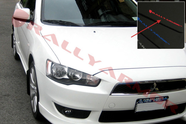 Rally Armor 07-17 Mitsubishi Lancer Black UR Mud Flap w/ Red Logo MF8-UR-BLK/RD