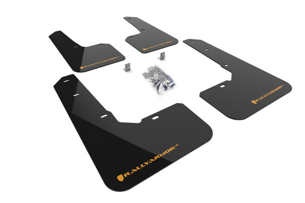 Rally Armor 22-25 Subaru Outback Wilderness Black Mud Flap Wild Orange Logo MF76-UR-BLK/WOR