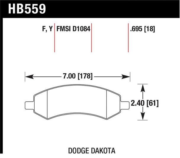 Hawk LTS Street Brake Pads HB559Y.695