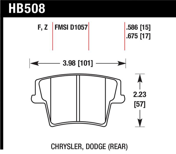 Hawk HPS Street Brake Pads HB508F.586