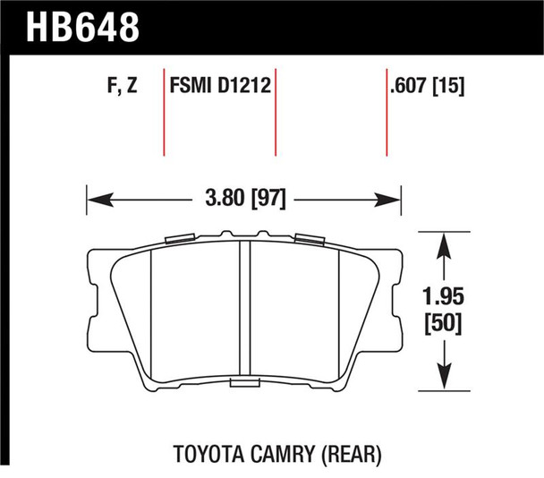 Hawk Performance Ceramic Street Brake Pads HB648Z.607