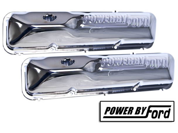 Drake Automotive Group 390/428 Valve Cover Chrome Power By Ford C6Oz-6A582-C