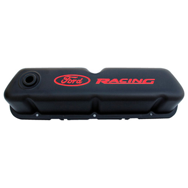 Ford Black Steel Valve Cover Set W/Ford Racing Logo 302-072